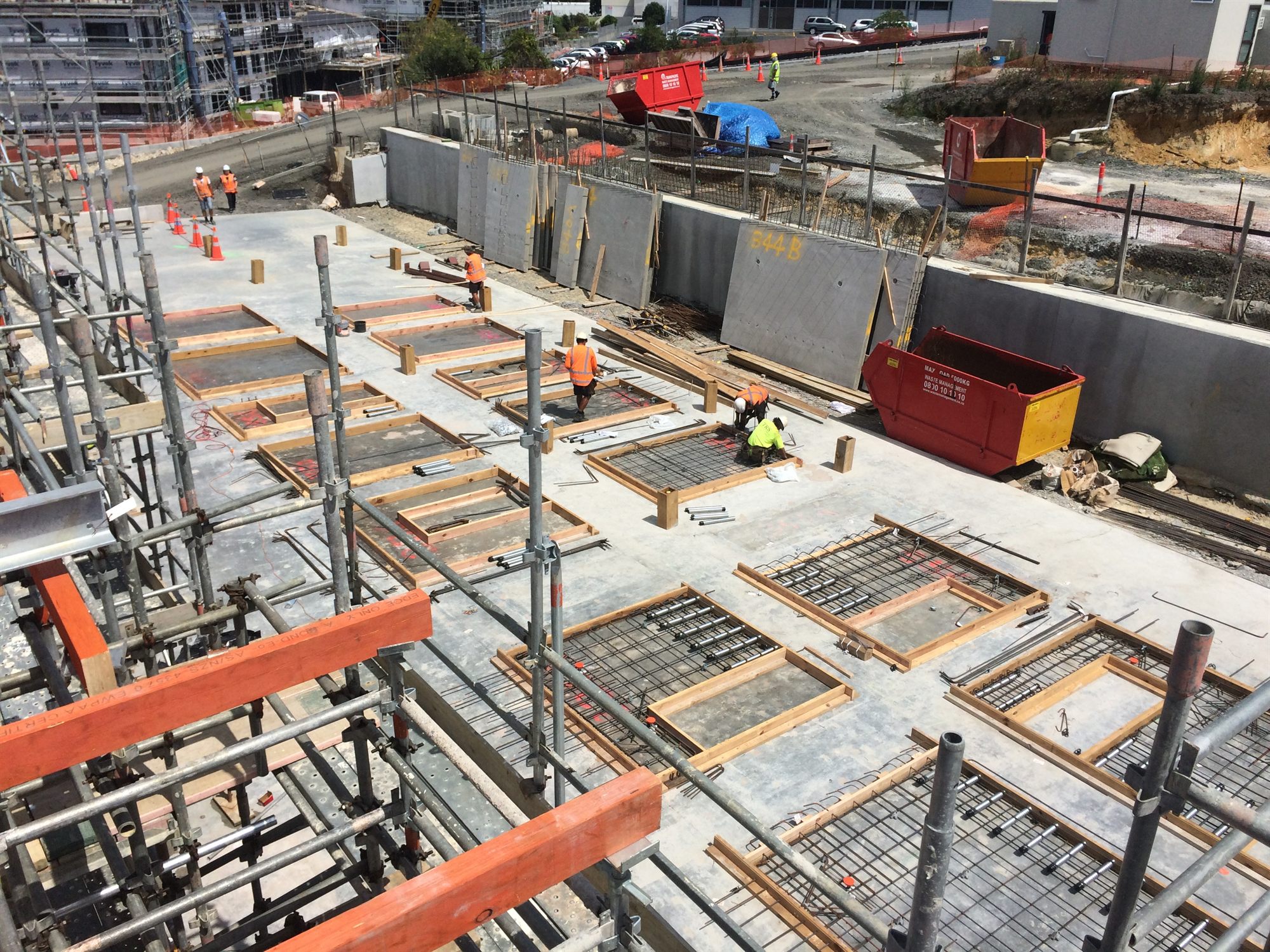 Formwork and reinforcing preparation on a Formcon project