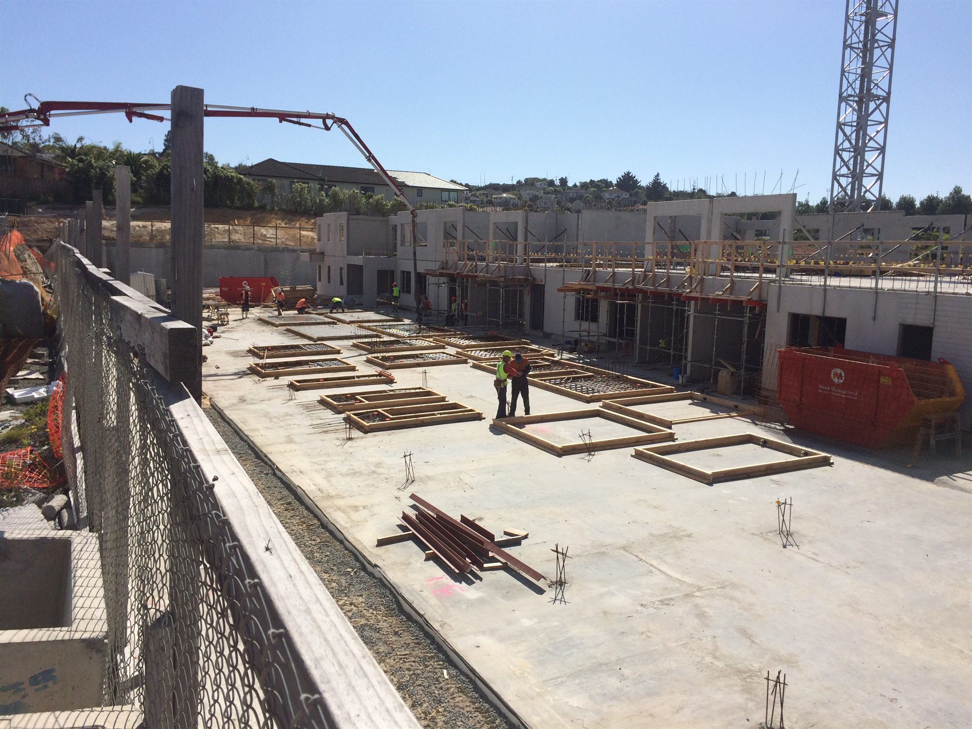 Commercial concrete slab and structural works on site