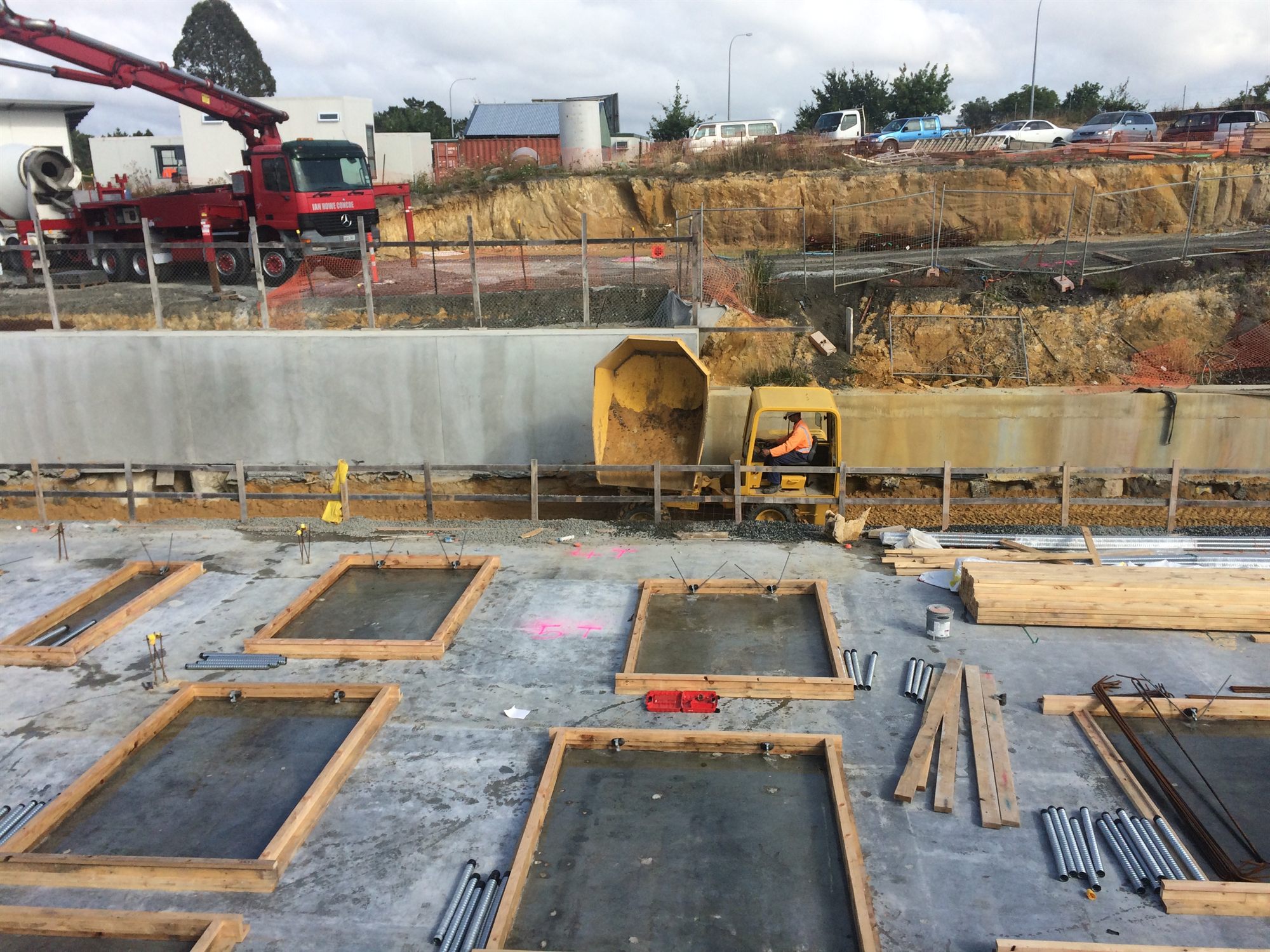 Foundation works with concrete preparation