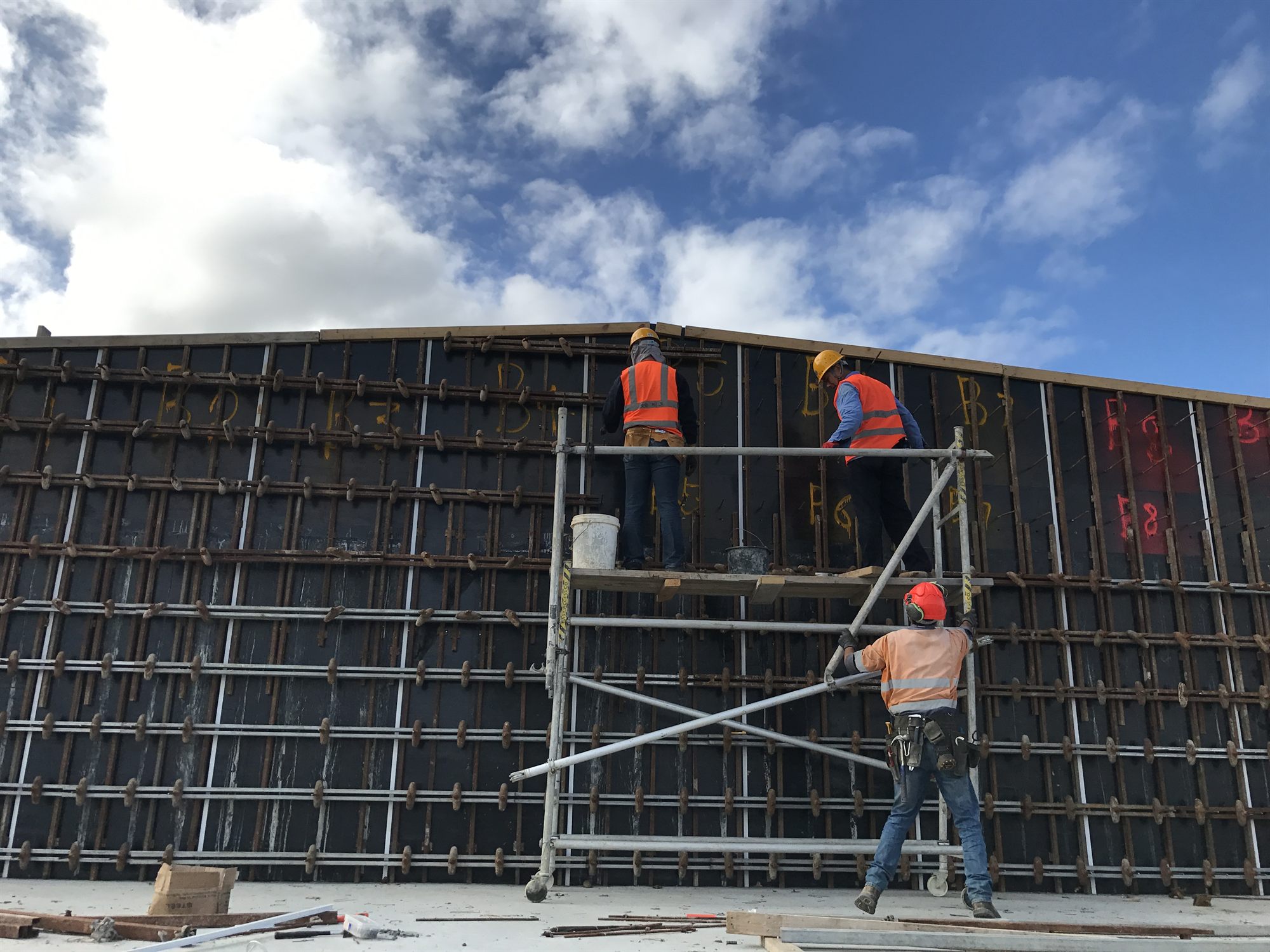 Wall formwork construction