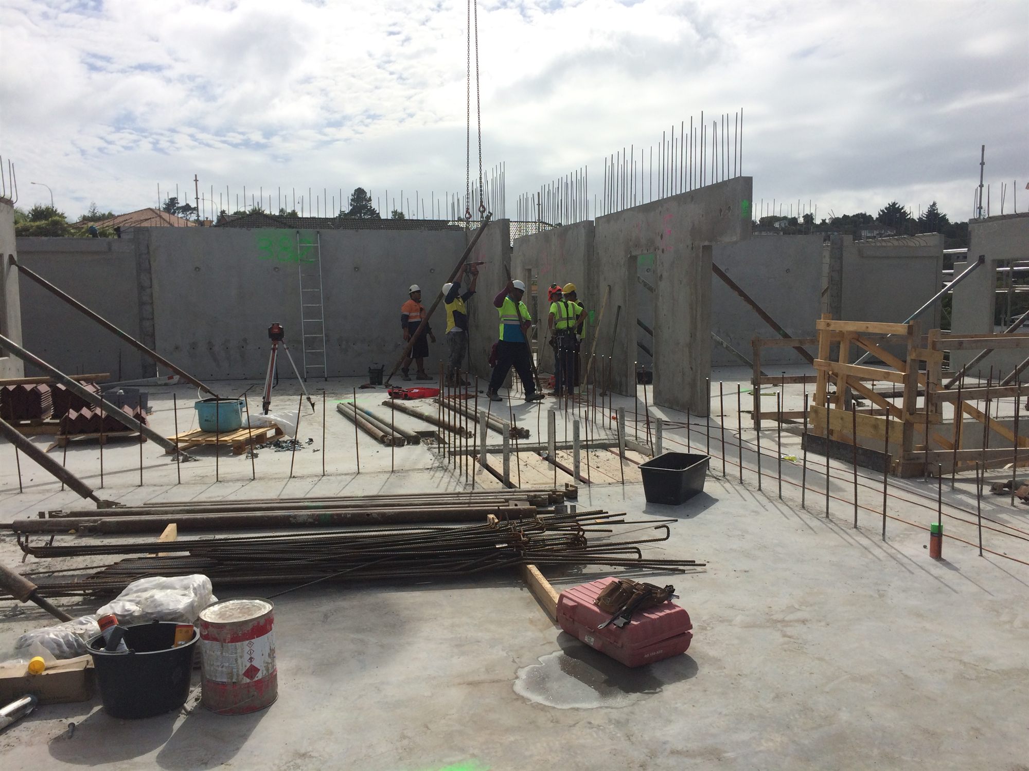 Concrete site works in progress